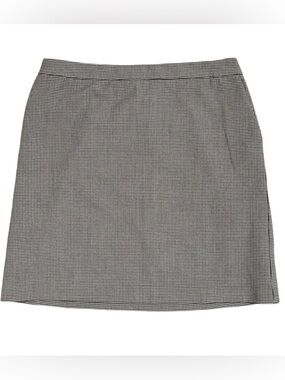 Rachel Zoe Womens Midi Skirt Black White Check Print Lined Pockets Boho Chic Sz6